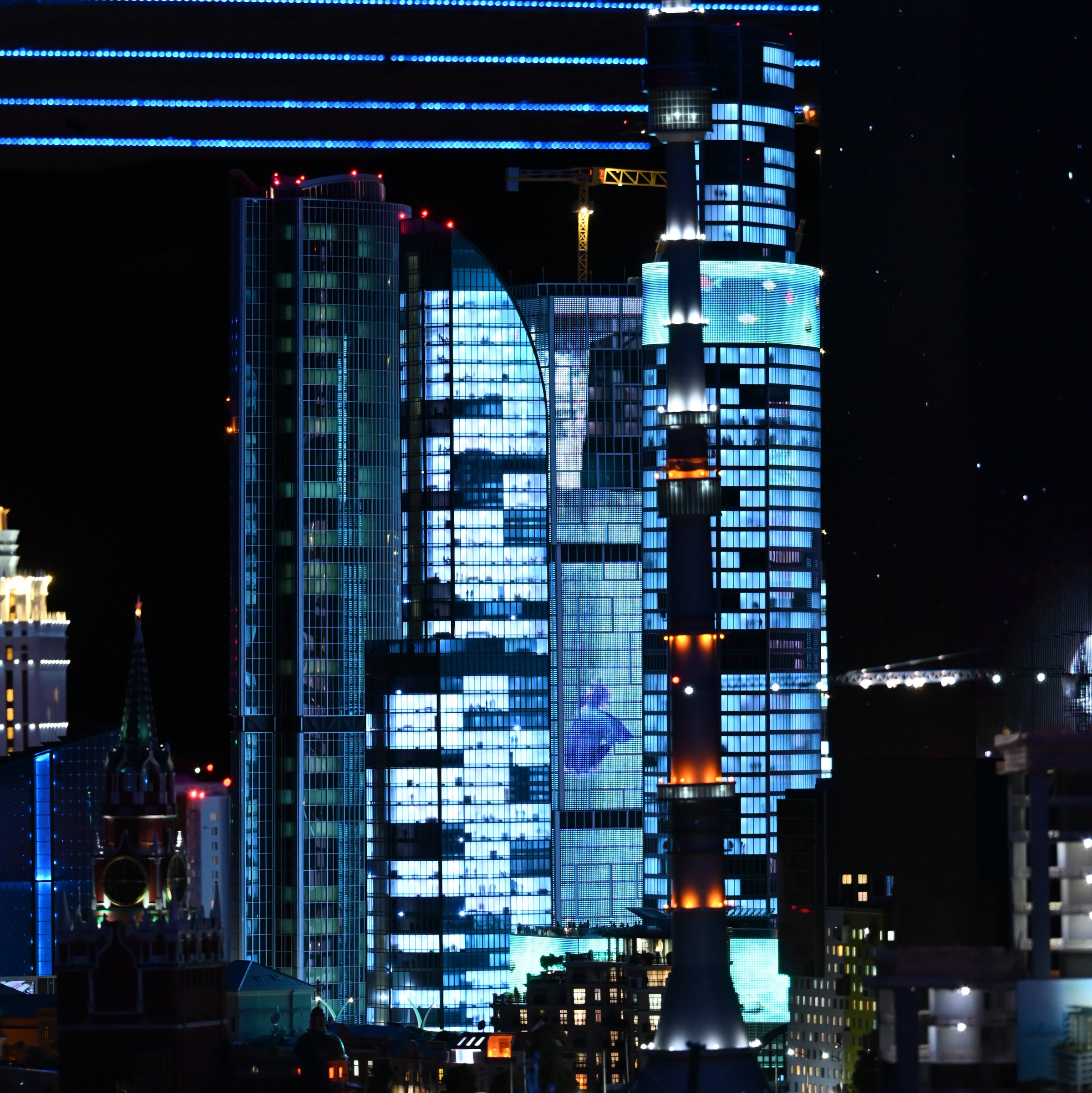 Moscow at night: Grand Maket Russia