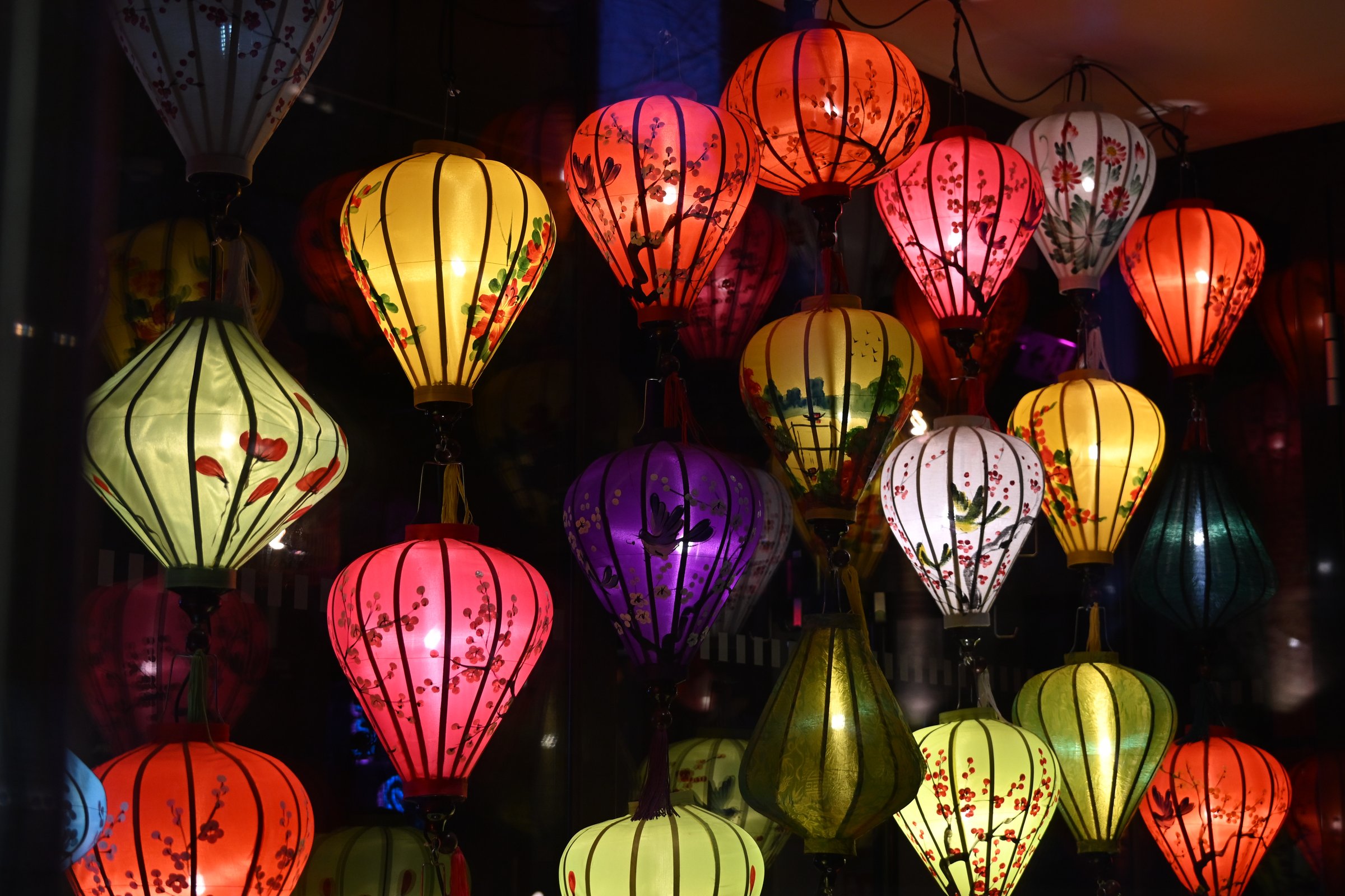 Traditional vietnamese silk lanterns